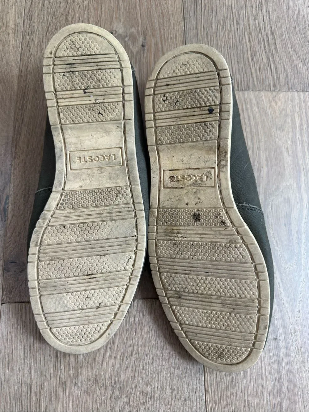 Lacoste Men's Charcoal Leather Boat Shoes